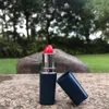 5 Pcs/Lot Metal Smoking Pipe red/purple Fashion Magic Lipstick Pipe MINI Portable Metal Smoking Accessory FilterTips caps