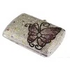 Designer-Butterfly Plain Crystal Dames Avond Koppelingen Tassen Bruids Handtas Dames Bruiloft Clutch Portemonnee voor Bruid Cocktail Party Handtas