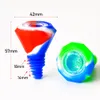 14&18mm male 2IN1 Silicone Bowl for Bong smoke accessory water pipe dab rig glass pipe 48pcs/display