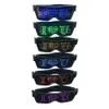 Lunettes lumineuses LED rechargeables par USB sans fil avec affichage LED clignotant Lunettes lumineuses brillantes pour les bars de fête de Noël Rave Festival