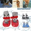 Dog Cat Boots Shoes Socks Dog Apparel with Adjustable Waterproof Breathable and Anti-Slip Sole All Weather Protect Paws 6 Color Wholesale Only for Tiny Dogs A241