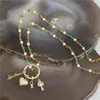 Colares de pingente 16inch 5 pcs / lote Design Cz colar, forma bonito jóia zircão cúbico, colar de cadeia de cobre atacado