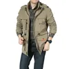 Bomber Soft Shell Chaqueta Hombres Chaqueta del ejército Transpirable A prueba de viento Impermeable Multi-Bolsillo Chaqueta impermeable Cortavientos Hombres Abrigo M- LJ201013