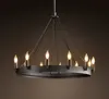 Ny modern Camino Round Chandelier Loft Round Table Warrior Candle Pendant Lamp Dia 75cm
