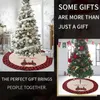 Décorations de Noël 2021 Jupe d'arbre Joyeux voiture imprimée Tapis 3D Perle Perle Porte-flocon de neige Pad pour la décoration de vacances