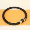 Nowa luksusowa bransoletka do bransoletki dla unisex biżuteria moda trend skórzany łańcuch Bransoletka Wysoka jakość stali nierdzewnej Bracelety 224D