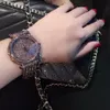 Diamantes reloj de pulsera para mujer 2017 nueva moda LGXIGE marca reloj de lujo pulseras de mujer reloj de metal de latón montre femme T200519