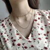 925 Стерлингового серебра Сверхмощное 18K Золотая цепочка Choker Chick Weeplace Цепочка для DIY Ювелирных Изделий Женщины Простые ожерелья 2 Дизайн Q0531