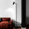 Modern LED Dimmable Floor Lamp Simplicity Gold/Black/White Foyer Bedroom Office Vertical Floor Lights Nordic Home Decor Lighting Fixtures
