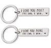 Party Favor Creative Keyrings rostfritt st￥l Jag ￤lskar dig mest mer slutet jag vinner par nyckelring metall nyckelh￥llare pa bbycgh bdesports