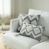 30x50cm cojines decorativos para sofa Morocco geometric black and white tufted tassel pillowcase christmas decorations for home T200108
