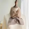 Custom models of high-quality plush scarves small dovetail cross collar Leather grass imitation rabbit fur scarves plush fur collar soft