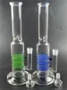 Bong acqua di vetro con filtri a nido d'ape Shisha Beaker Beaker Tubi per fumare 14 mm Giunto