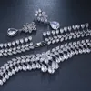 wholesale Luxury Cubic Zirconia Bridal Jewelry Sets Tear Drop Crystal Rhinestone Party Wedding Jewelry Necklace Sets
