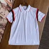 Polo clásico de manga corta personalizado de alta calidad con patrón de rayas y bordado de letras para hombre M-3xl