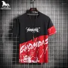 T-shirt homens M-6XL 7xL 8xl 9xl t-shirt homens em volta do pescoço elástico força homens camisetas Costura masculina casual manga curta A521