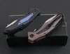 High Quality 0427 Flipper Knife 9Cr18Mov Satin Blade G10 Handle Ball Bearing Folding Knives With Retail Paper Box