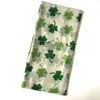 Liść koniczyny Shamrock Print damski nieskończoność szalik St Patrick Day fabryka derectly sprzedaż pierścienia szaliki dwa kolory