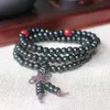 6mm Naturligt sandelträ Buddhistisk Buddha Meditation 108 pärlor Bön Bead Mala Armband Kvinnor Män smycken pärlarmband