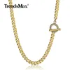 Chaînes 5mm Chaîne en acier inoxydable Cubain Curb Link Collier pour hommes Femmes Fermoir Mode Hip Hop Bijoux TNS007031