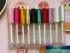 3 ml cosmetische verpakking container vloeibare lipstick flessen paars / wit / rood / blauw deksels heldere lip glanzend buizen lege lipgloss pakketten