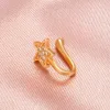 S02553 Piercing Jewelry For Women Copper Zircon Fake Nose Ring Nail Exaggerated Simple U-shaped Non-perforated Nose Clip