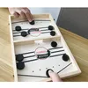 Party Favor Puck Game Fast Sling Wooden Durable Air Hockey Board Game Toy Parent-child Interactive Games Chess Toys WLY BH4596