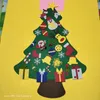 Sapin de Noël Mode Bricolage Staché avec décorations Muraux de porte suspendus enfants Cadeau éducatif cadeau de Noël à environ 75x100cm