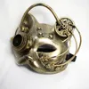 Steampunk Cat Masquerade Cosplay Theme Costume Mask Ball Half Face Punk Costume Halloween Party Props