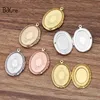 Boyute (10 peças / lote) 22 * ​​29mm Locket Pingente Oval 13 * 18mm Cabochon Base Bandeja Flutuante Flutuante