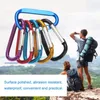 Karabiner ring nyckelringar nyckelringar utomhus sport läger snap clip krok keychain vandring aluminium metall bekväm camping leveranser