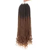 Extensões de cabelo sintético crochet cabelo pré-loop dread loces alma goddess endireitado novo estilo ombre marrom back cor