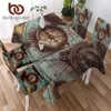 Beddingloutlet Compass Obrus ​​World Map Mapa 3D Print Kuchnia Tkanina Prostokątna Styl Retro Nawigacja Table Cover Dropship T200707