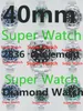 Mouvement ROF Montre de Luxe Montres Diamond Watch 40mm Top Meamull 2836 Mouvement automatique Étui en acier inoxydable 904L