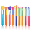 Partihandel 15PCS Makeup Brushes Full uppsättning Portable Make Up Brush Foundation Eyeshadow Brush Professional Beauty Tools