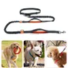 Laisses de chien extensibles reflètent la lumière en cours d'exécution ceinture de taille multifonction marche la chaîne de laisses de chien fournitures pour chiens de compagnie