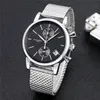 Top Men039s Watch Men039S Designer Quartz Watch Luxury Chronographe en acier inoxydable multifonctionnel Watch Casual Business Tre1360382