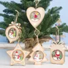 クリスマスの装飾グロー塗装木材雪だるまをぶら下げてペンダントの木の装飾クリスマス装飾装飾装飾1