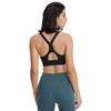 L-99 Sujetador deportivo Hebilla de tres filas Hueco ajustable Hermosa espalda Cuello en U Ropa interior sexy Camisas Chaleco deportivo Tanques Fitness Tops Mujeres Sujetador de yoga top