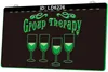 LD6226 Grupa terapia wino wina 3D Grawerowanie LED LED Light Znak Whole Retail289y