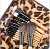 12pcs per Set Donne Pro Truck Penny Set Set Strumento cosmetico Borsa Leopardo Borsa Beauty Brushes Kit RRA3896
