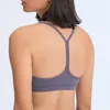 2020 Sexy Y-type verlengen veron gevoerde gym workout bras LU-127 vrouwen naakt-feel stoffen duidelijke sport yoga bras fitness crop tops