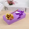 24K Gold Foil Rose Flower Valentines Day Gifts Golden Rose Soap Flower Bear Flower Gift Boxes Simulation Rose XD24343