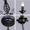 Lustre rétro Vintage Loft couleur noire lustre vintage américain lustre bougie noire lustre en fer forgé luminaires
