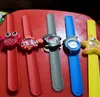 Mode drôle océan animal série enfant montres mignon crabe requin dauphin poisson Snap Slap montre Silicone bonbons montres horloge à Quartz