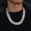 Iceoutbox 20 мм тяжелый 3 ряда хрусталь Miami est Box Clasp Cuban Link Change Chubic Zircon ожерелье Choker Bling Hip Hop ювелирные изделия 220212