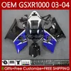 Injection mold Fairings For SUZUKI K3 GSXR1000 GSXR 1000 CC 2003 2004 Body 67No.88 K 3 GSXR-1000 White blue blk GSX R1000 2003-2004 1000CC GSX-R1000 03 04 OEM Bodywork kit