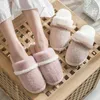 2020 Winter New Home Women Slipers Solid Cotton Plush Warm Bedroom Couple Shoes Comfortable Indoor Women Furry Slippers