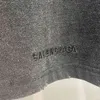Летние толстовки Balencaigass мужские свитеры издание 2022 Париж Бренд немецкий колесчик мыть черный, как свободные B с короткими рукавами футболки мужские свитер