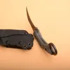 1 Stücke Feste Klinge Karambit D2 Black Stone Wash Klingen Full Tang Micata Griff Taktische Klaue Messer Mit Kydex